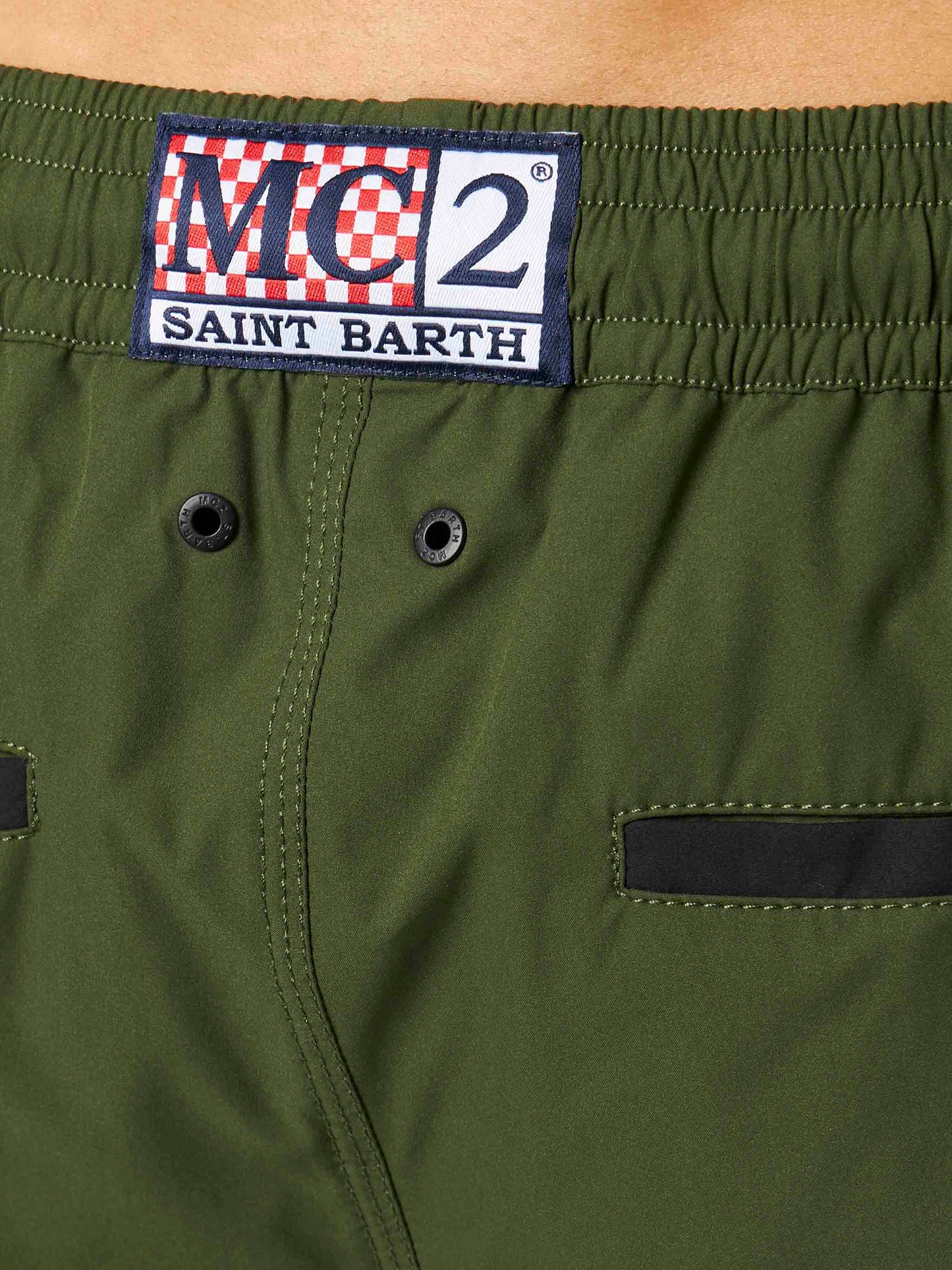 Man swim shorts with side logo and contrast - MC2 Saint Barth