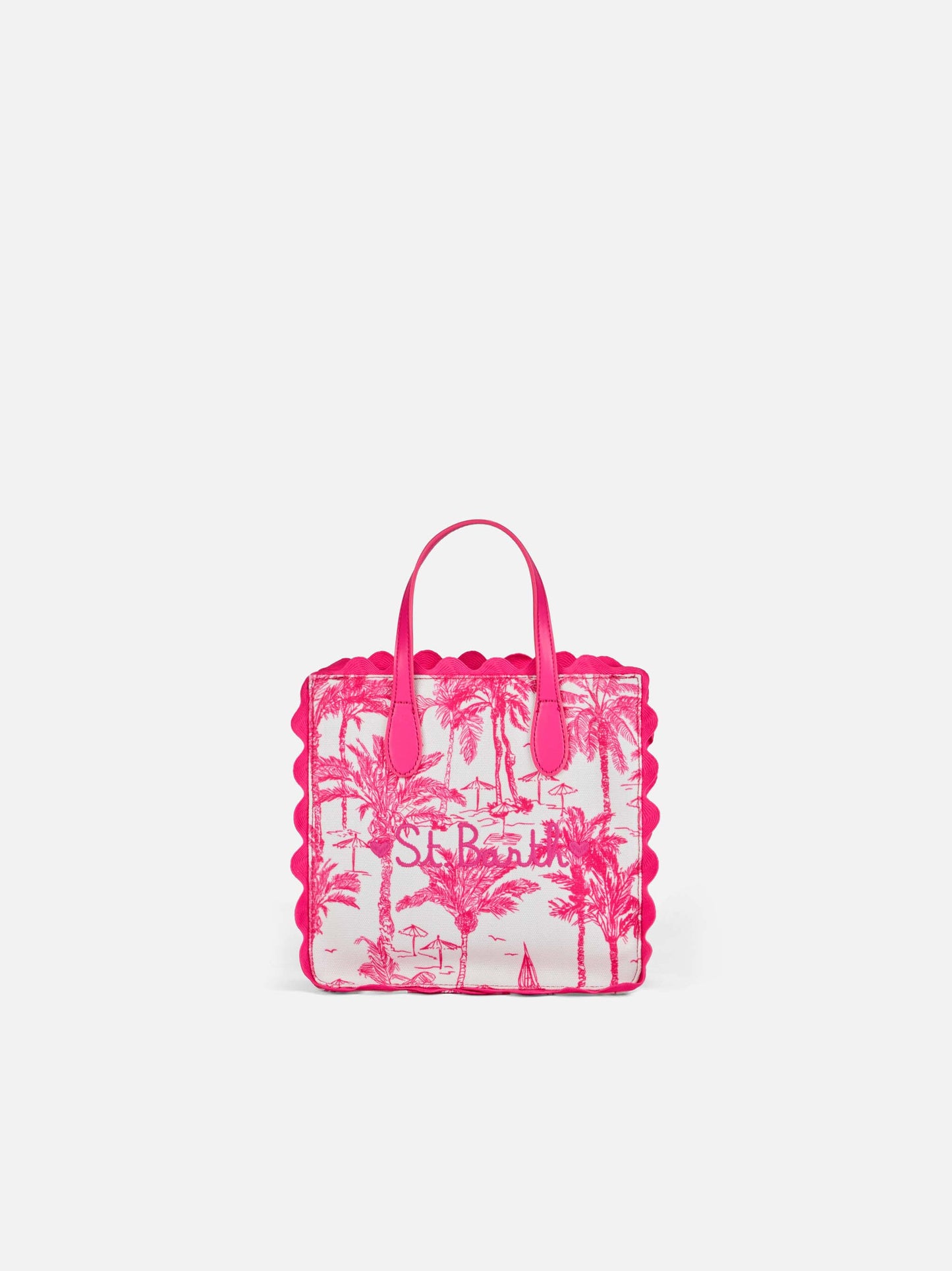 Vivian-Handtasche aus Baumwolle mit Toile-de-Jouy-Print