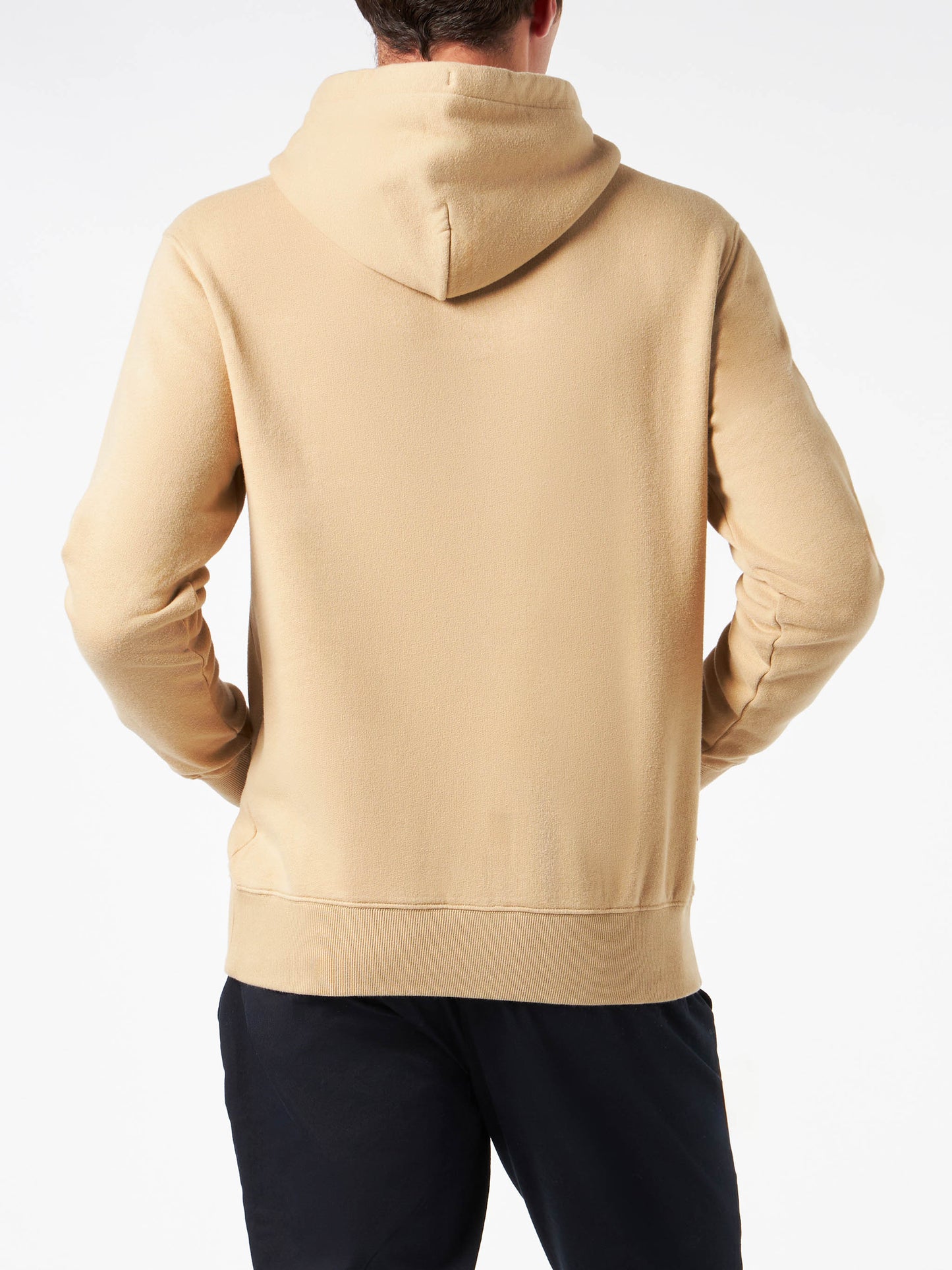 Man beige hoodie with Cortina patch - MC2 Saint Barth