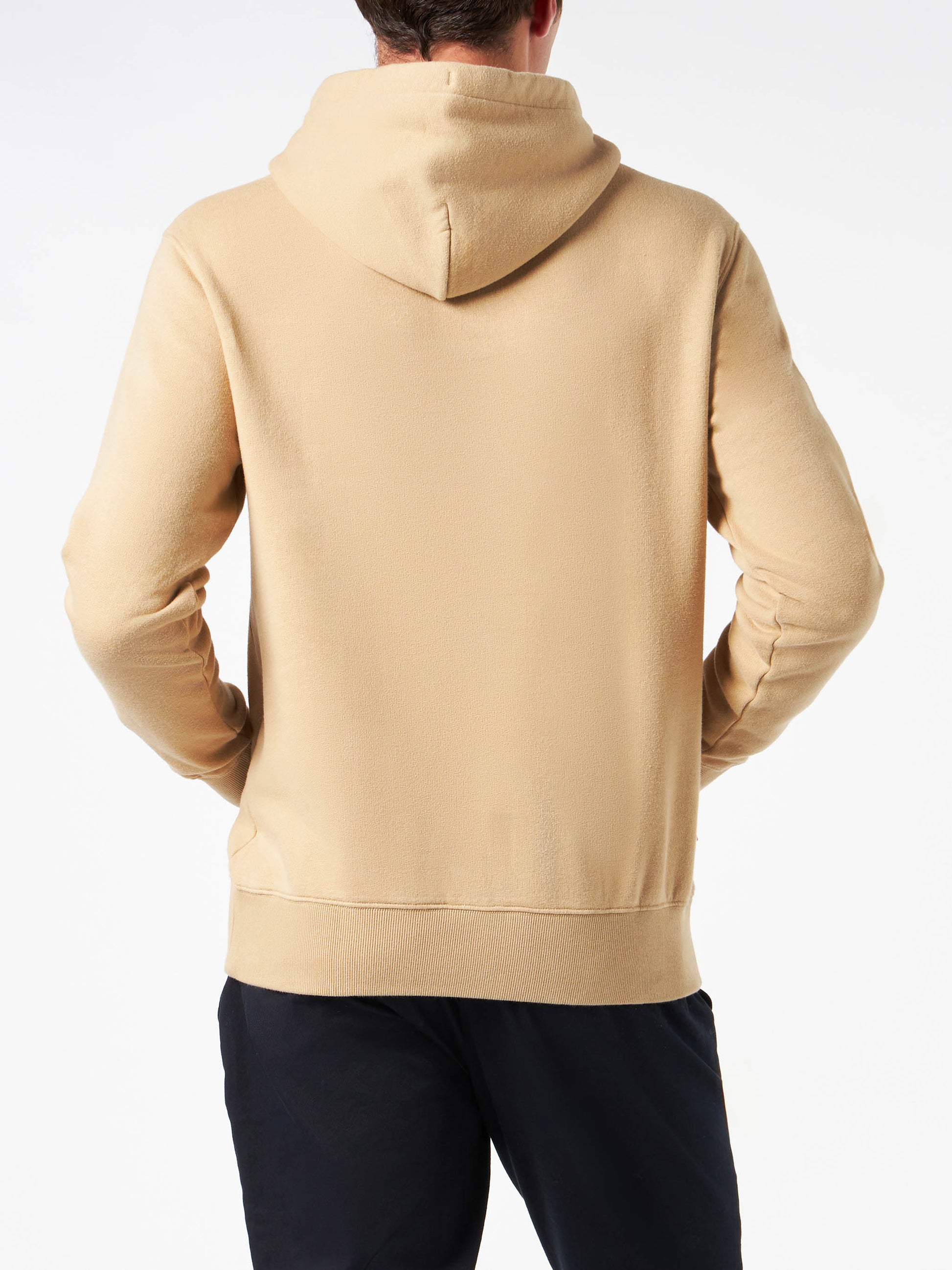 Man beige hoodie with Cortina patch - MC2 Saint Barth