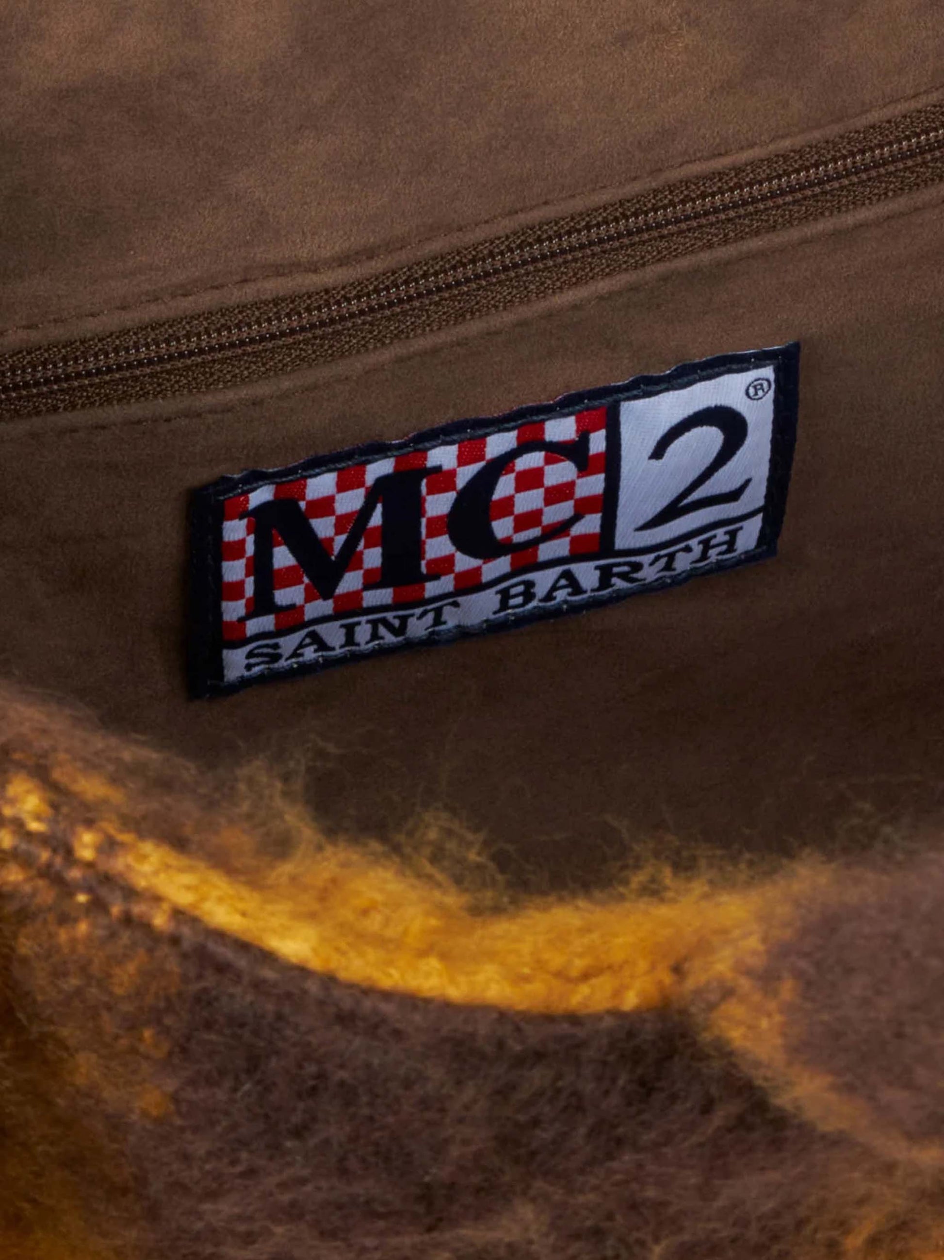 Colette blanket handbag with gingham print - MC2 Saint Barth