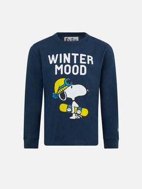 Boy blue heavy cotton t-shirt with Snoopy print | PEANUTS SPECIAL EDITION - MC2 Saint Barth