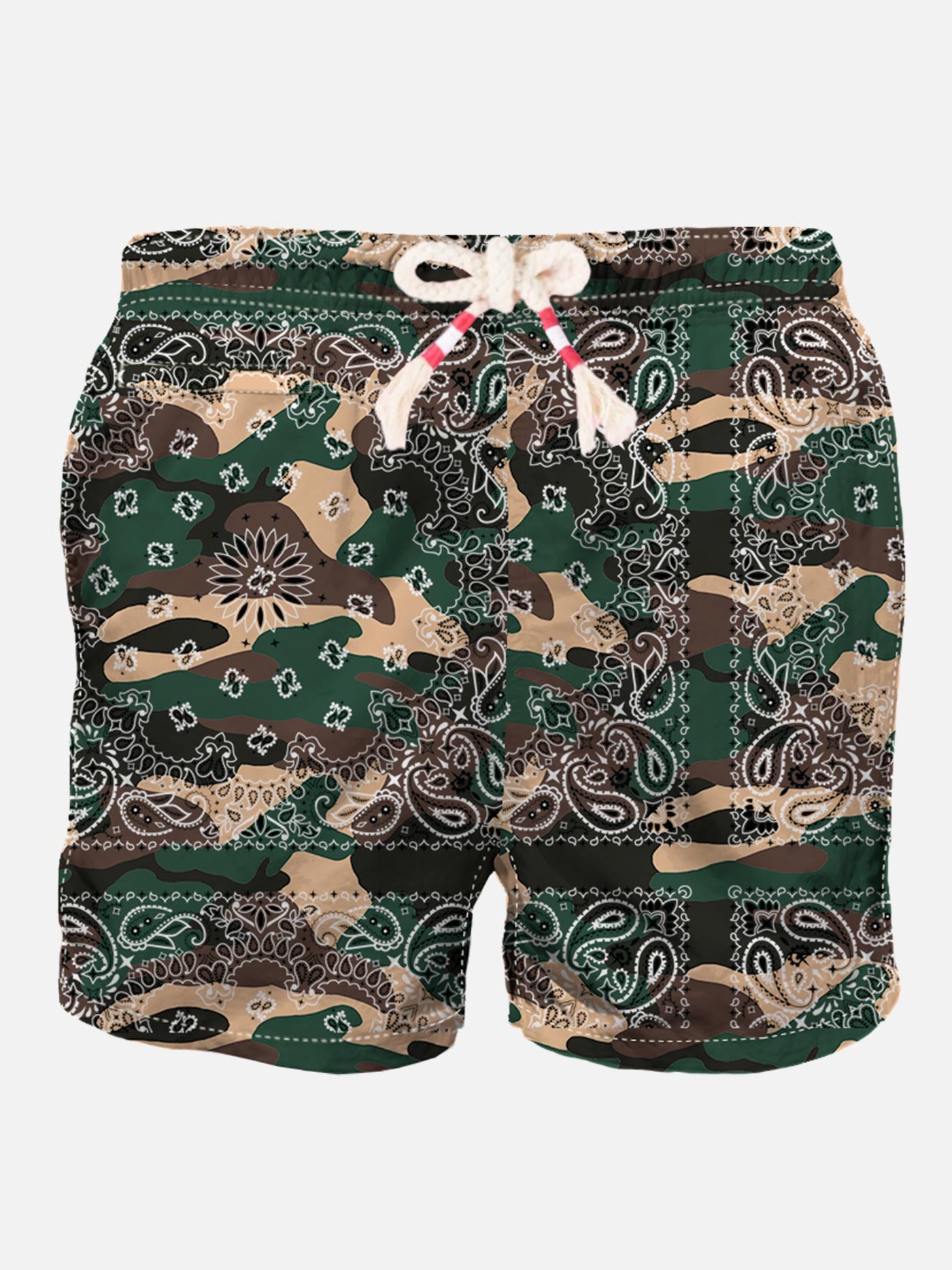 Man swim shorts with camouflage bandanna print - MC2 Saint Barth