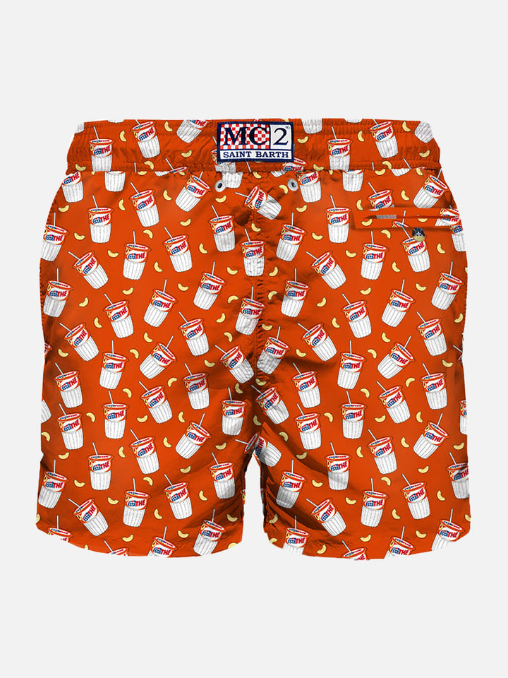 Man light fabric swim shorts with Estathé print | Estathé® Special Edition - MC2 Saint Barth