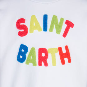 Girl sweatshirt with multicolor St. Barth terry patch - MC2 Saint Barth