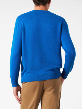 Man crewneck sweater with Snoopy padel jacquard | SNOOPY - ©PEANUTS SPECIAL EDITION - MC2 Saint Barth