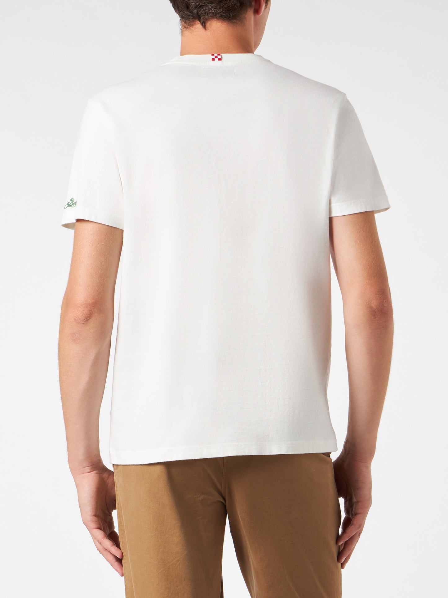 Man heavy cotton t-shirt with Spritz in Cortina print - MC2 Saint Barth