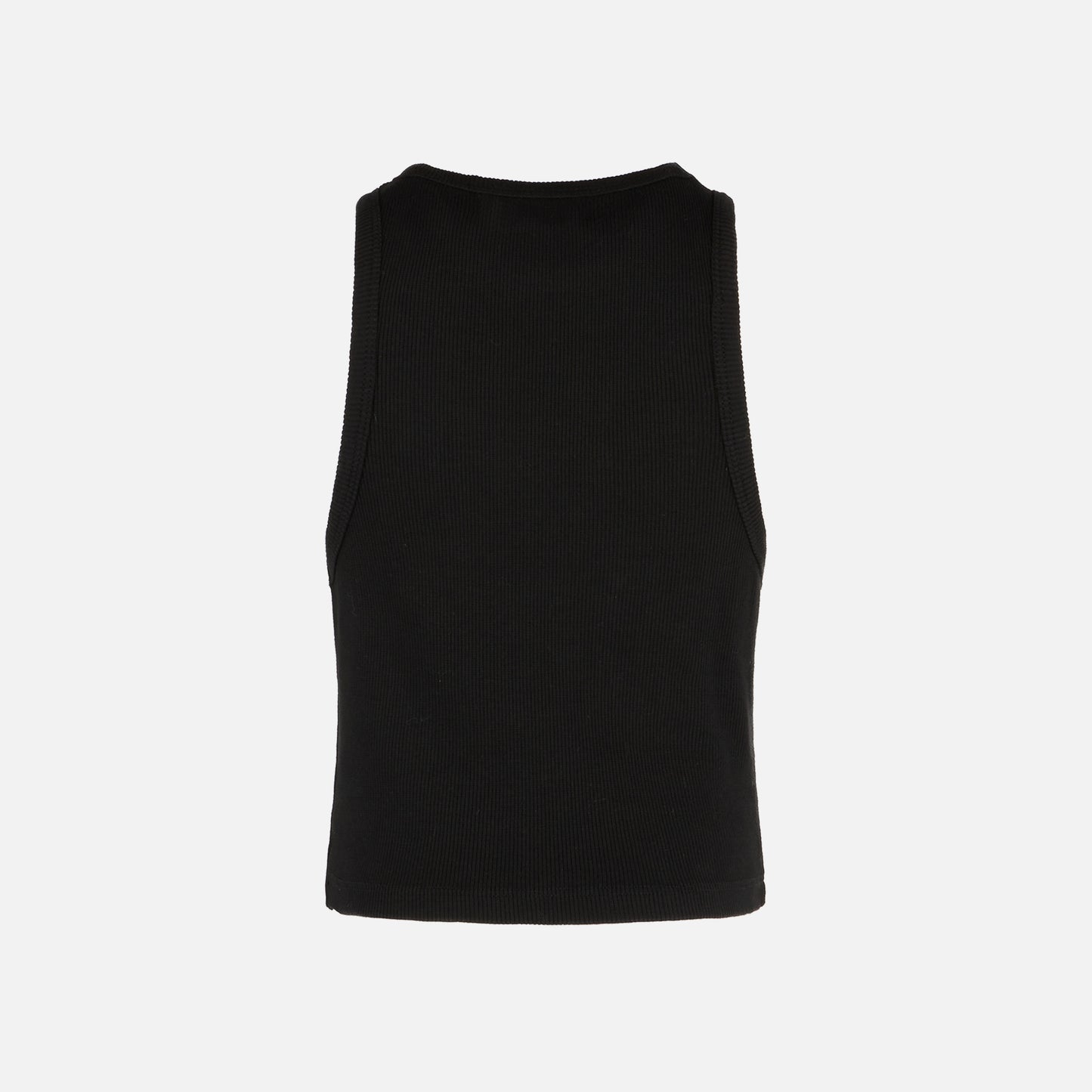 Cotton crop tank top with St. Barth embroidery