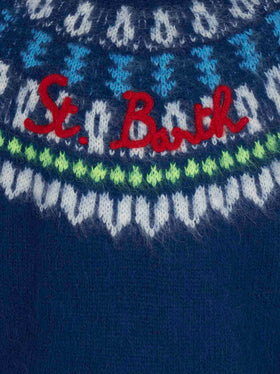 Boy brushed sweater with icelandic jacquard - MC2 Saint Barth