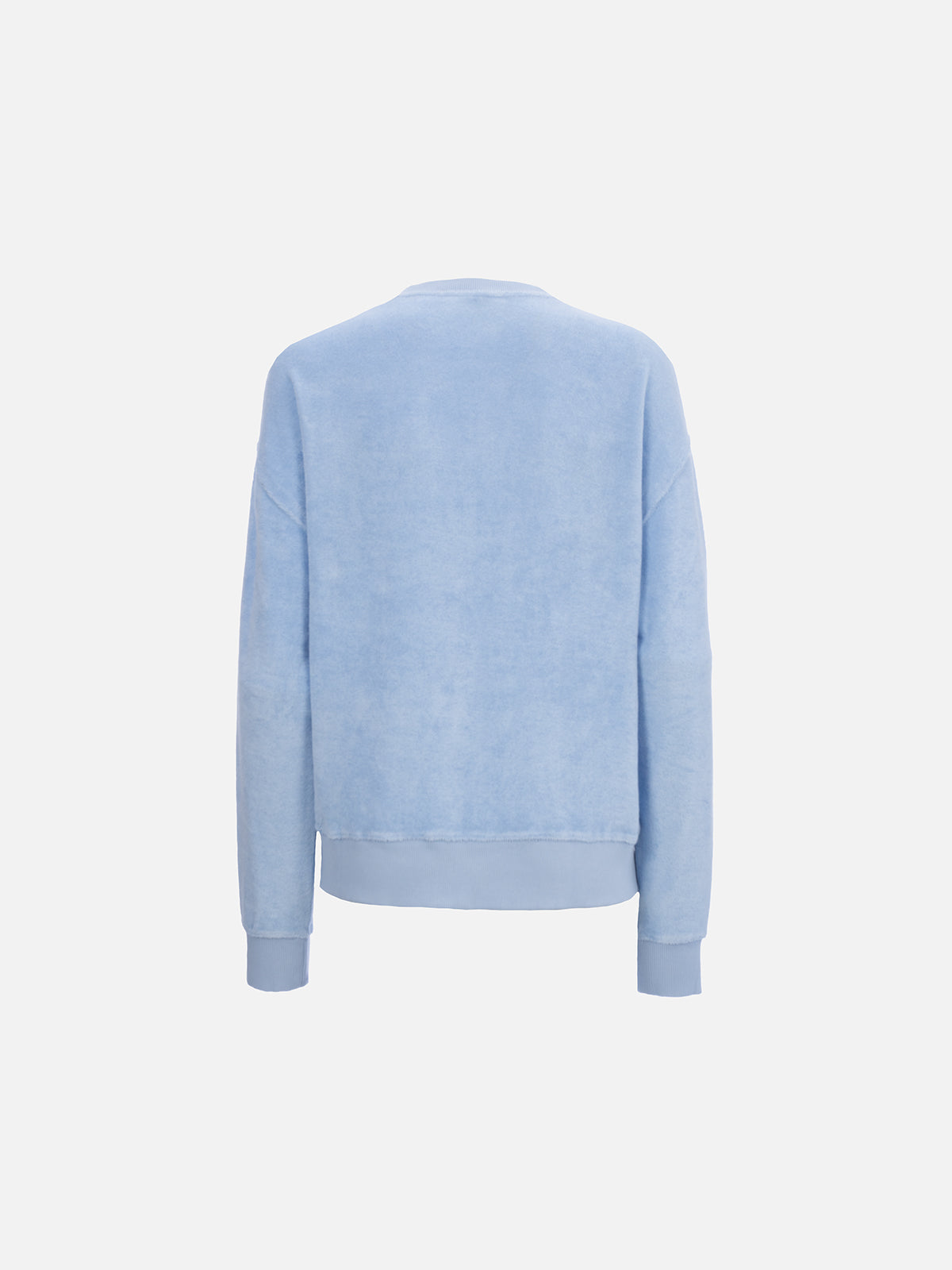 Felpa da donna Stardust di cotone spugna di colore azzurro