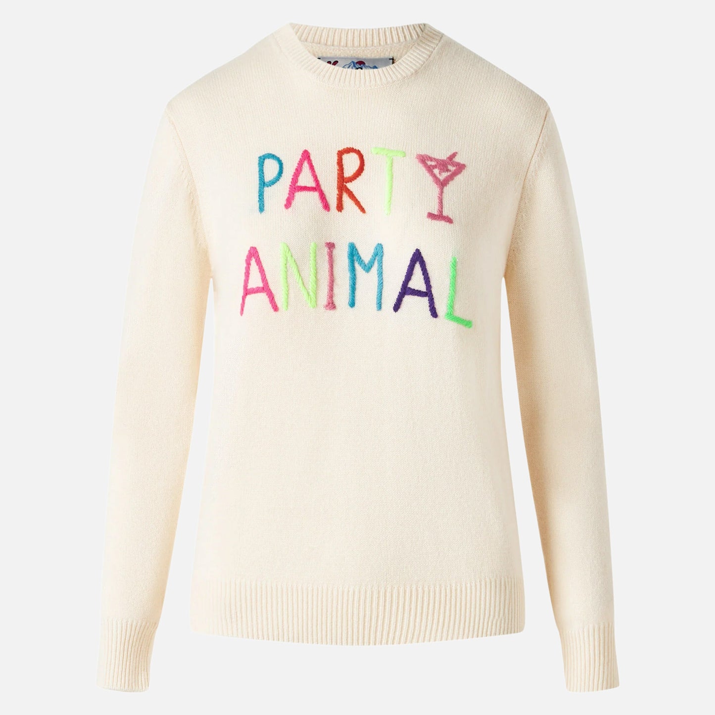 Woman sweater with Party Animal embroidery