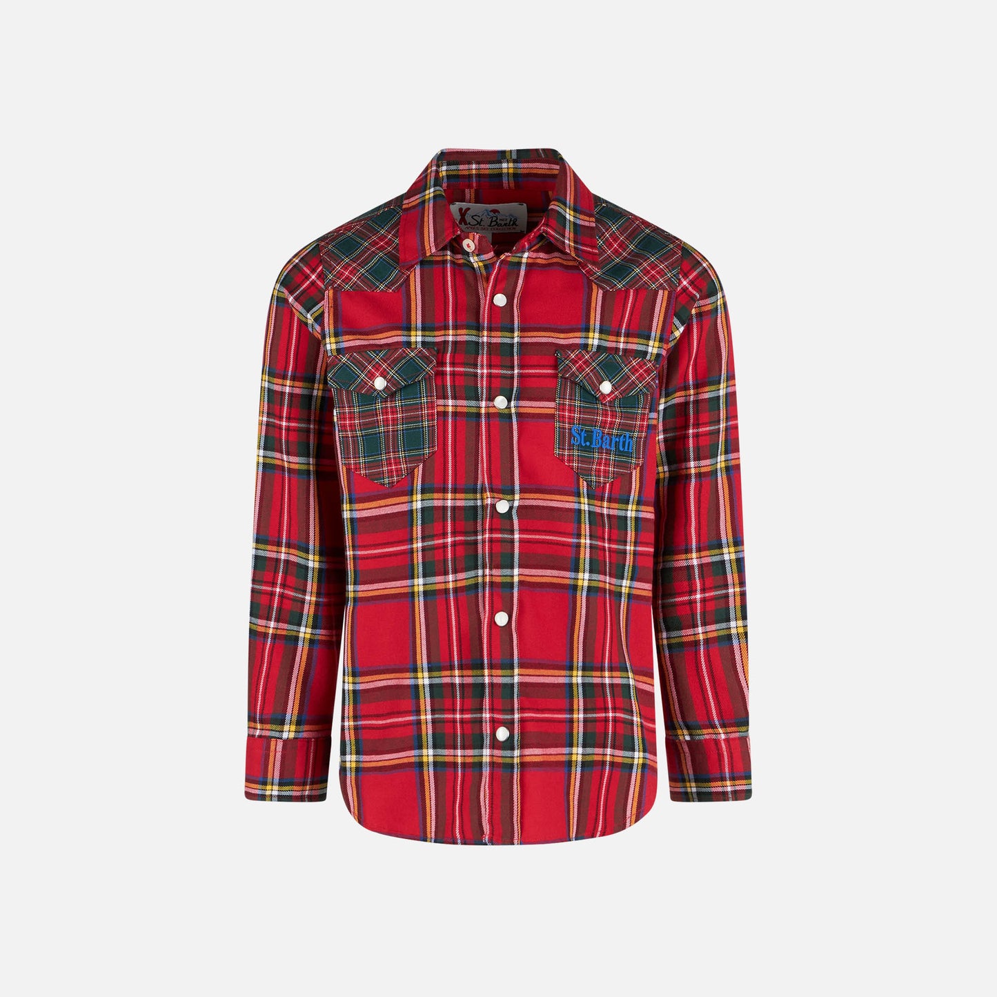 Boy shirt with tartan print - MC2 Saint Barth