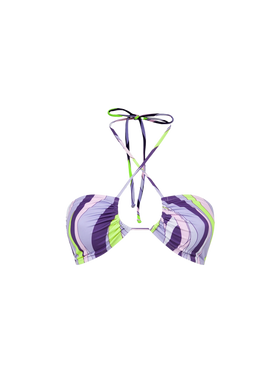 Woman multicolor wave pattern bandeau top - MC2 Saint Barth