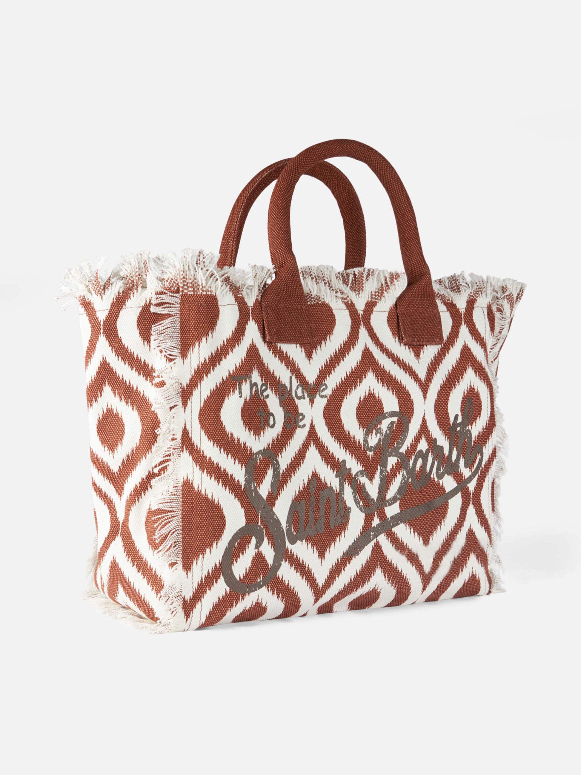 Vanity canvas shoulder bag with ikat print - MC2 Saint Barth