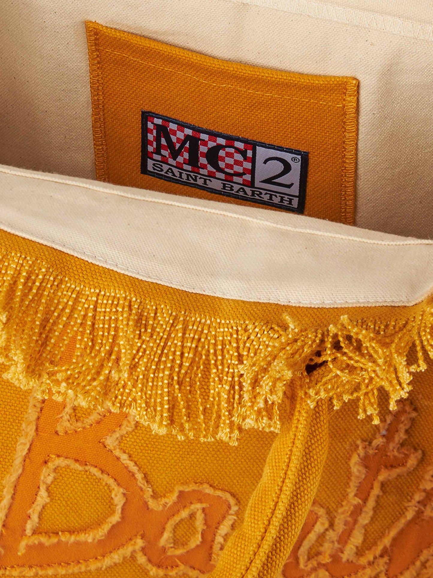 Vanity ochre canvas shoulder bag