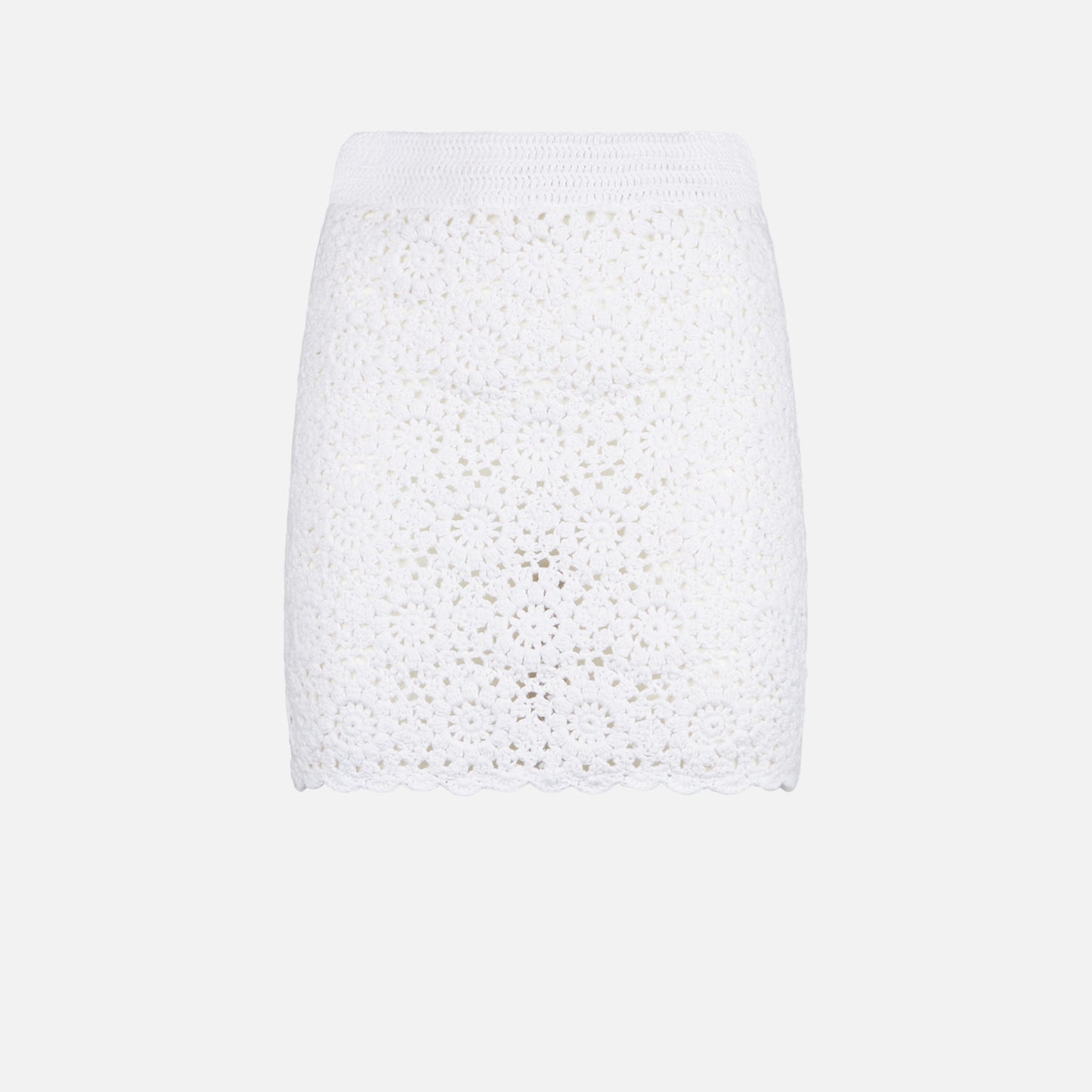 White crochet mini skirt - MC2 Saint Barth