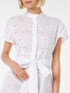 Woman white sangallo dress Keira - MC2 Saint Barth