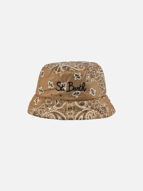Woman bucket hat with bandanna print - MC2 Saint Barth
