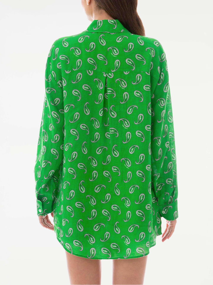Green paisley linen shirt - MC2 Saint Barth