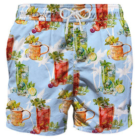 Pantaloncini da bagno di media lunghezza Drink mix