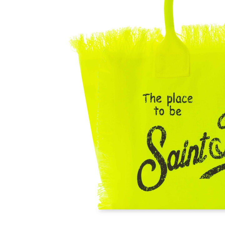 Colette fluo yellow cotton canvas bag - MC2 Saint Barth