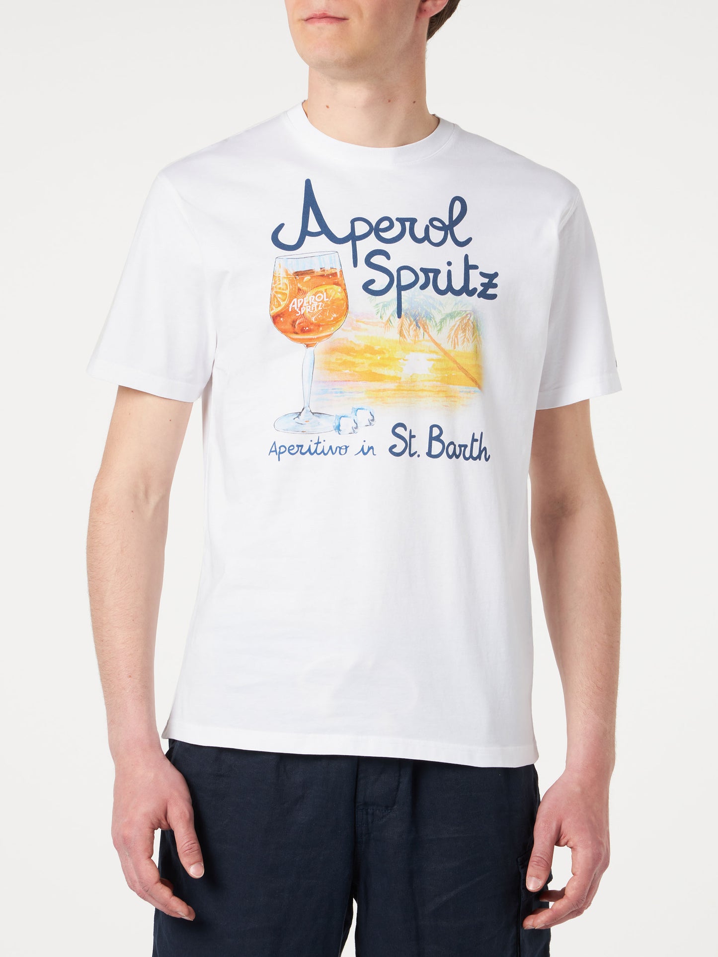 Herren-T-Shirt aus Baumwolle mit „Aperol Spritz Venice“-Aufdruck | APEROL SONDEREDITION