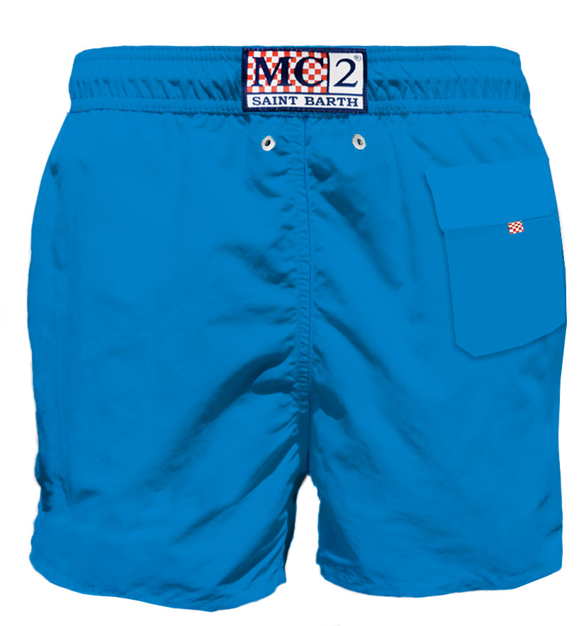 Bluette man swim shorts with pocket - MC2 Saint Barth