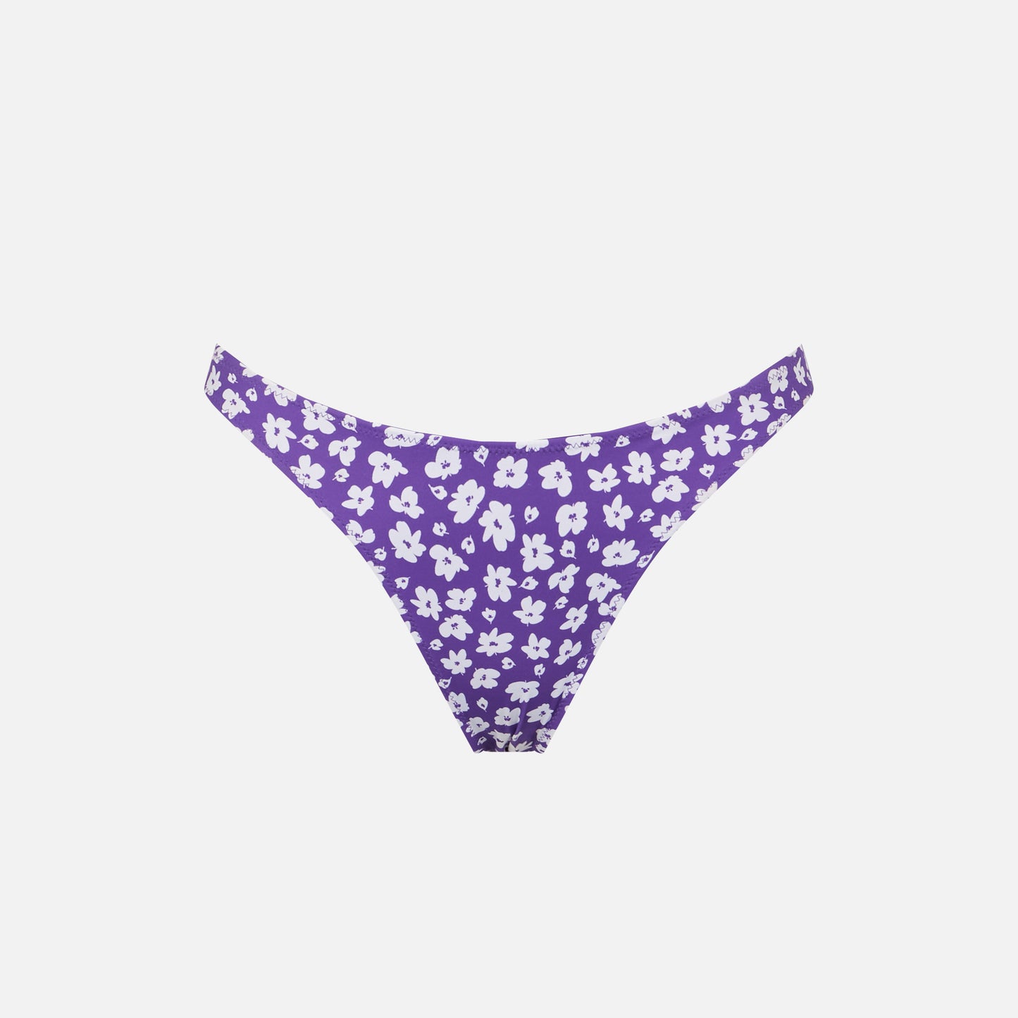 Slip mare da donna a brasiliana con stampa margherite