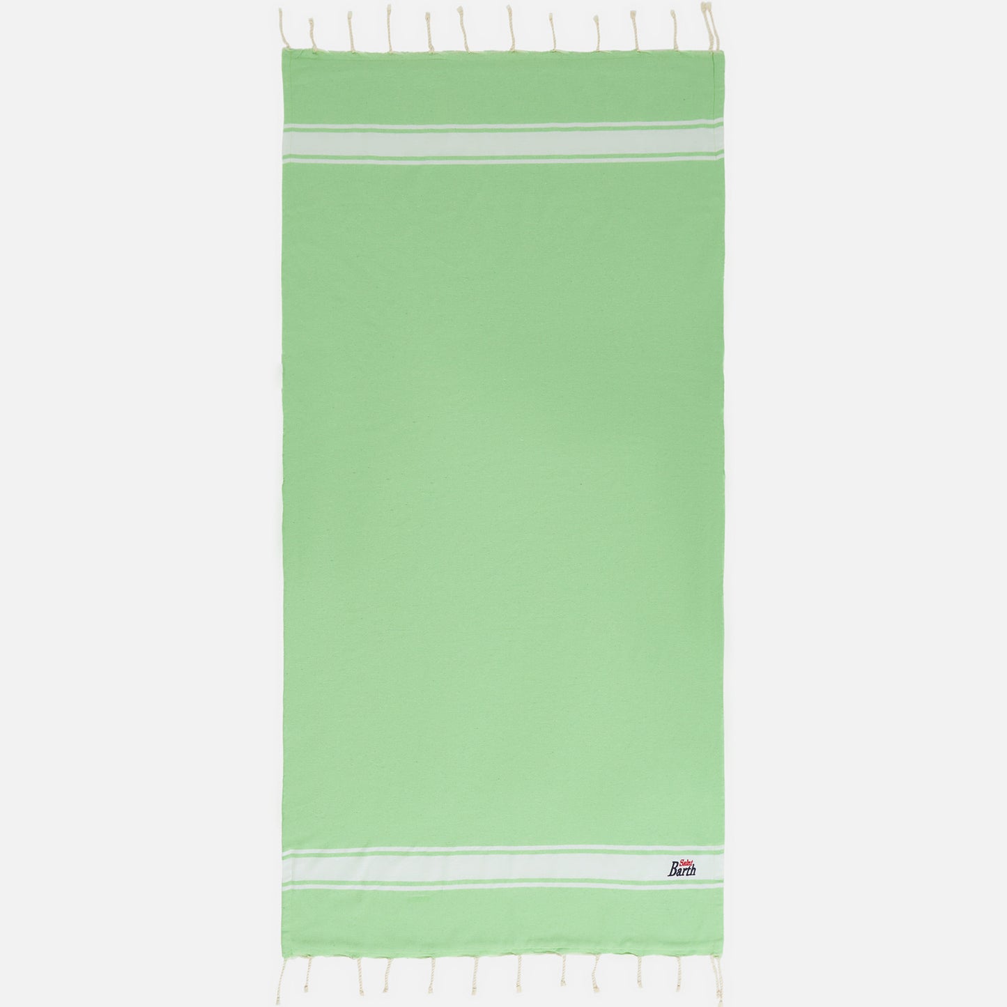 Fouta classico verde fluo doppiato con morbida spugna di poliestere