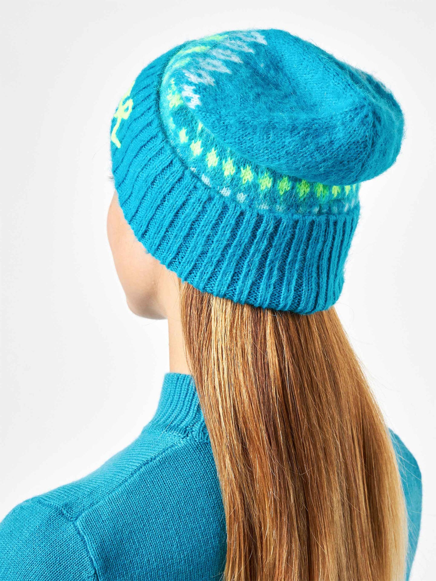 Woman ultra soft beanie with nordic jacquard - MC2 Saint Barth