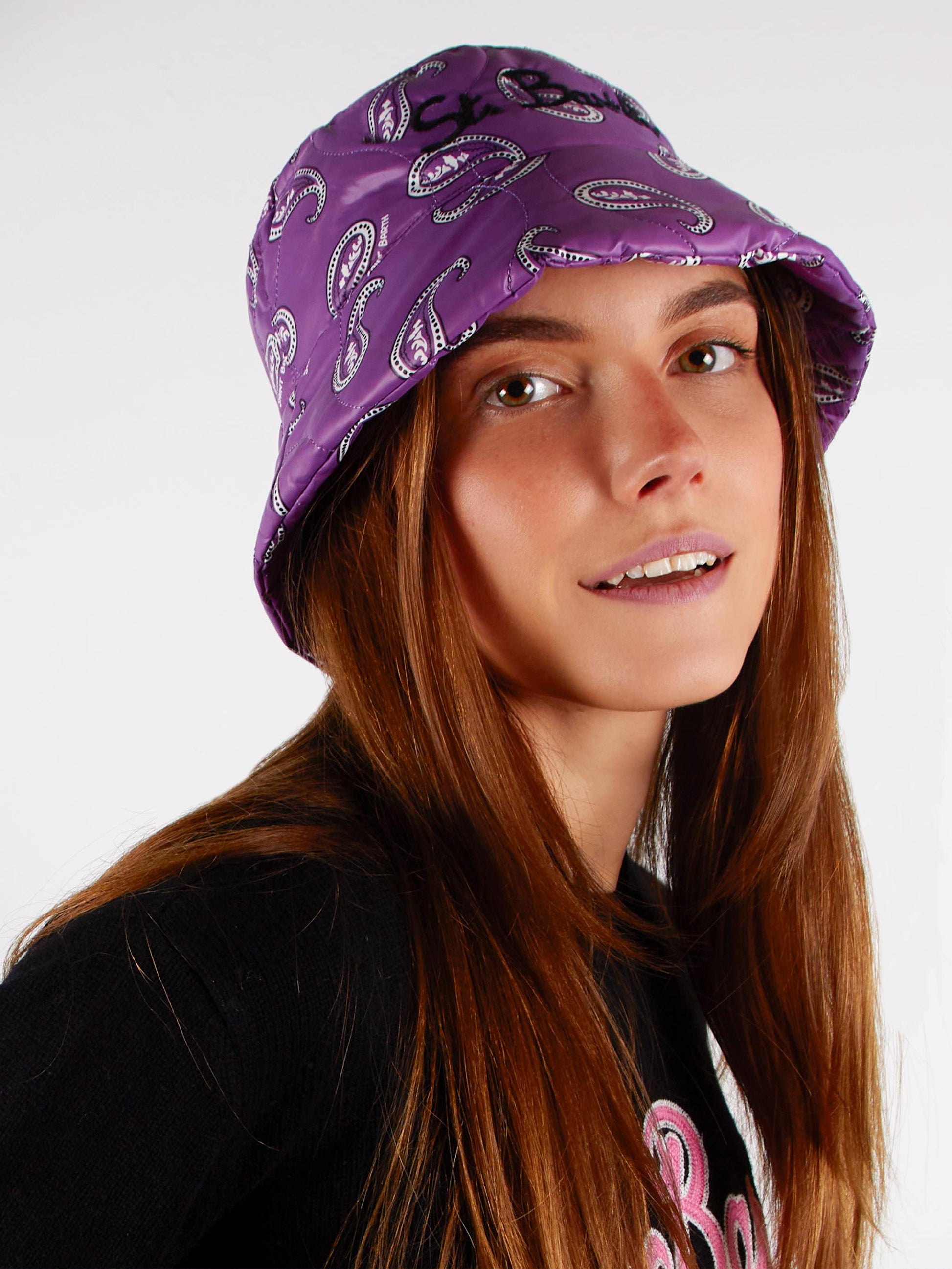 Woman bucket hat with paisley print - MC2 Saint Barth