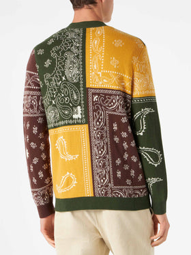 Man cardigan with bandanna print - MC2 Saint Barth