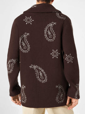 Man knit jacket with Paisley print - MC2 Saint Barth