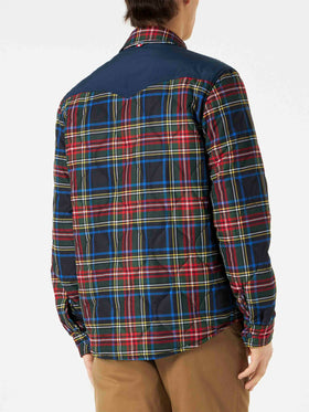 Man tartan padded overshirt with patch pockets - MC2 Saint Barth