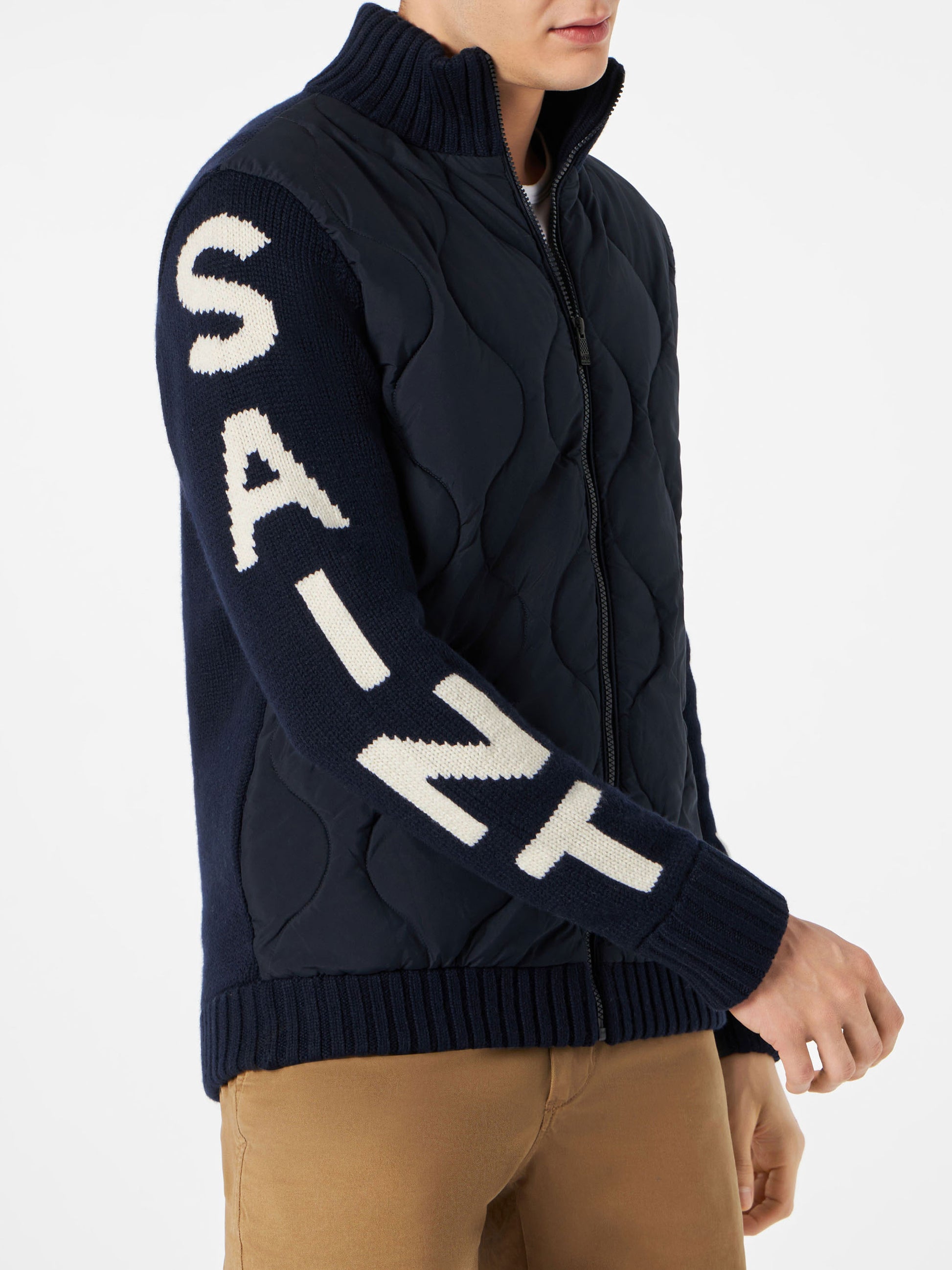 Man blue padded jacket - MC2 Saint Barth