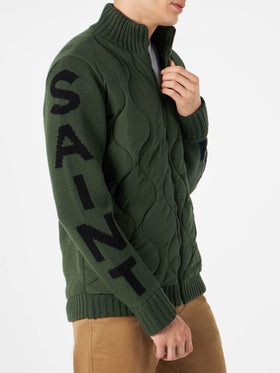 Man military green padded jacket - MC2 Saint Barth