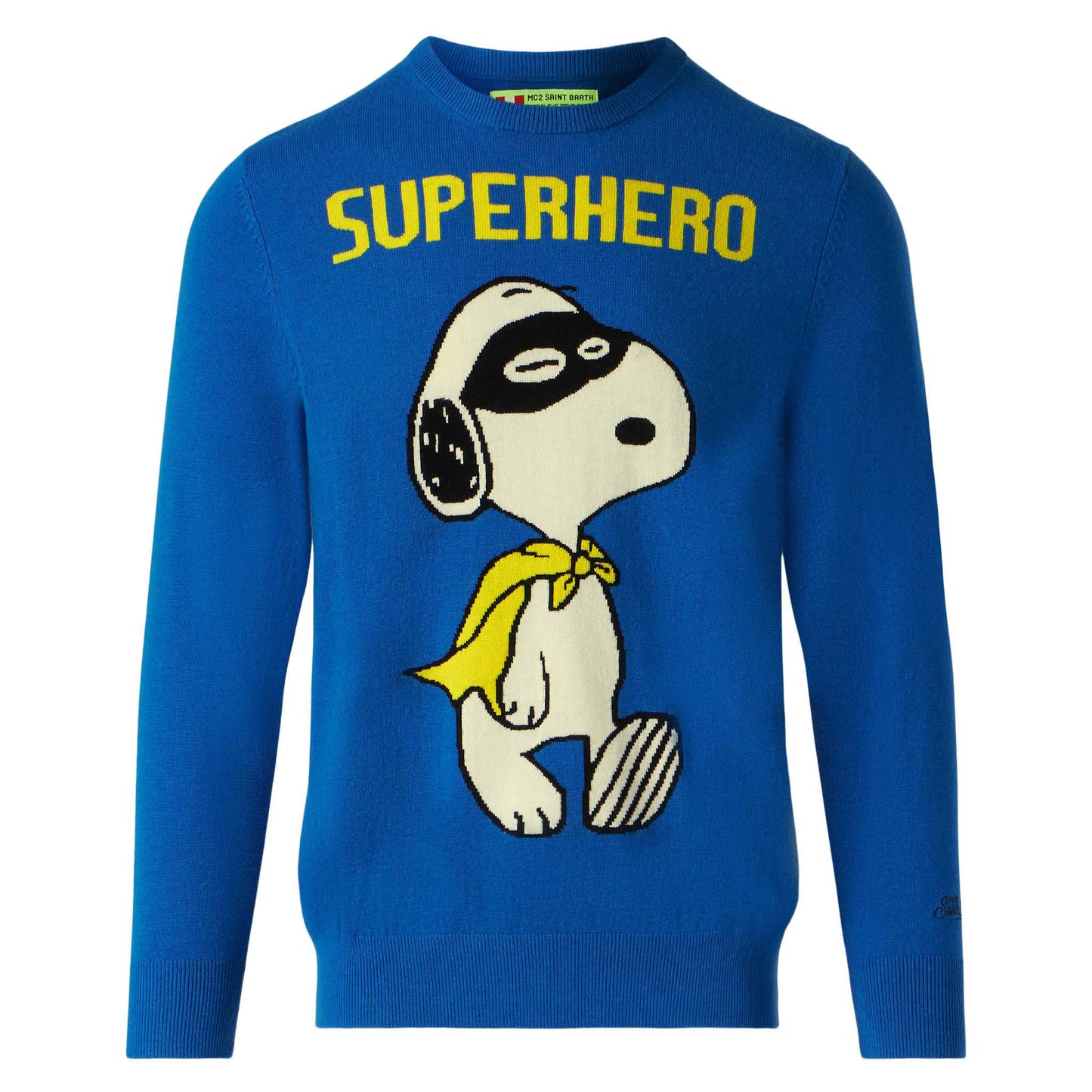 Man lightweight sweater with Snoopy jacquard | SNOOPY PEANUTS™ SPECIAL EDITION - MC2 Saint Barth