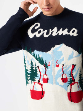 Man sweater with Courmayeur postcard - MC2 Saint Barth
