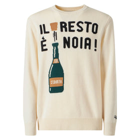 Herrenpullover mit Il resto è noia! Stickerei