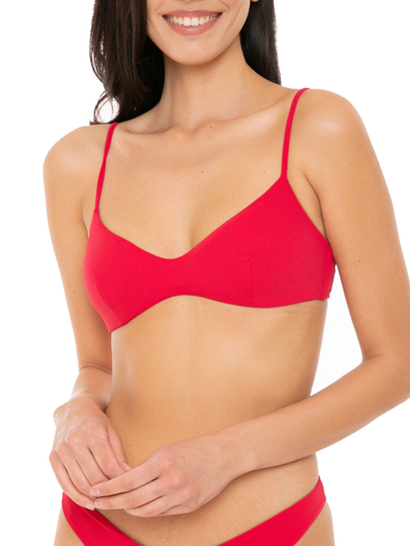 Red ribbed bralette - MC2 Saint Barth
