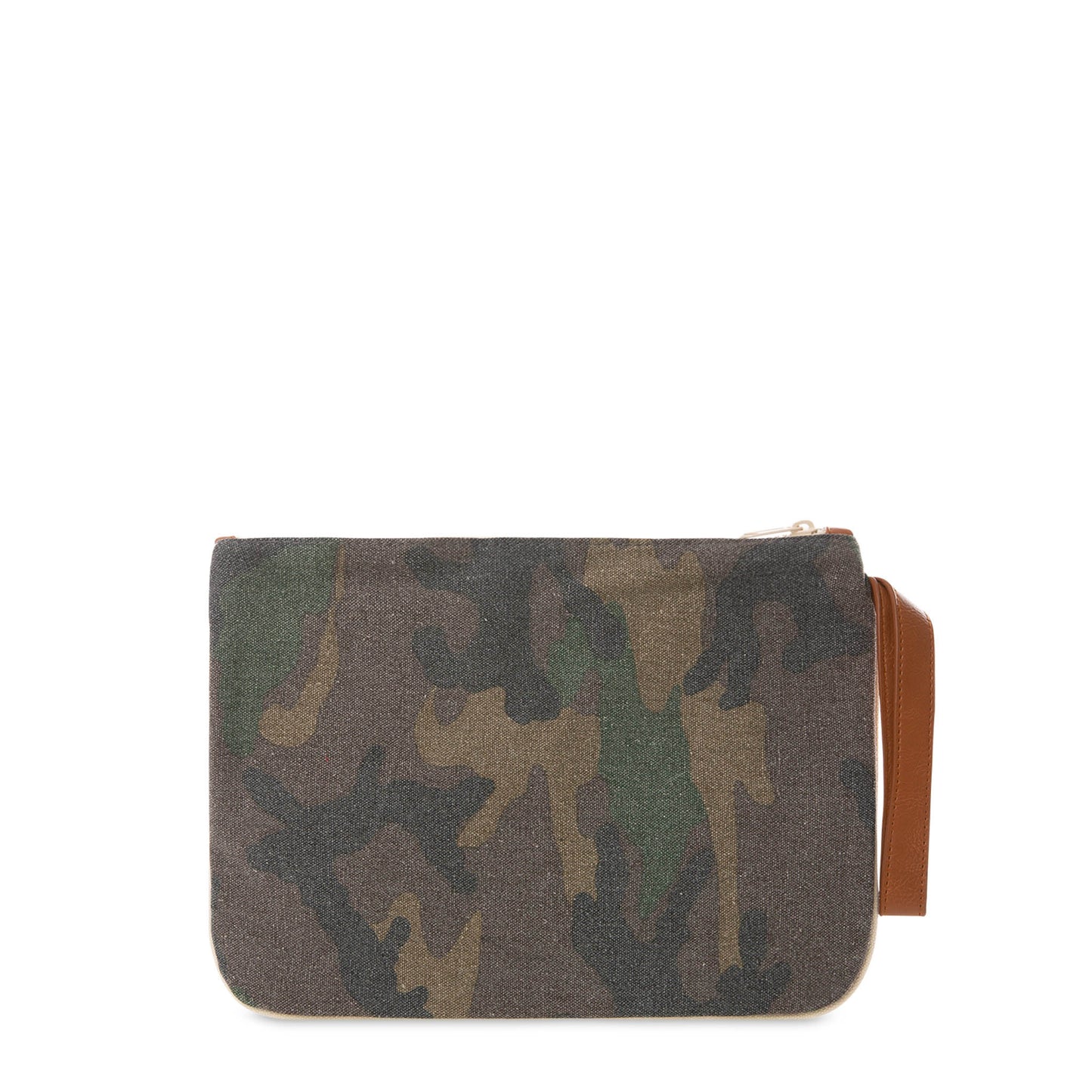 Pochette Parisienne in canvas con stampa camouflage