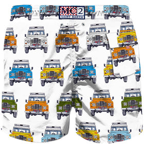 Man swim shorts safari car print