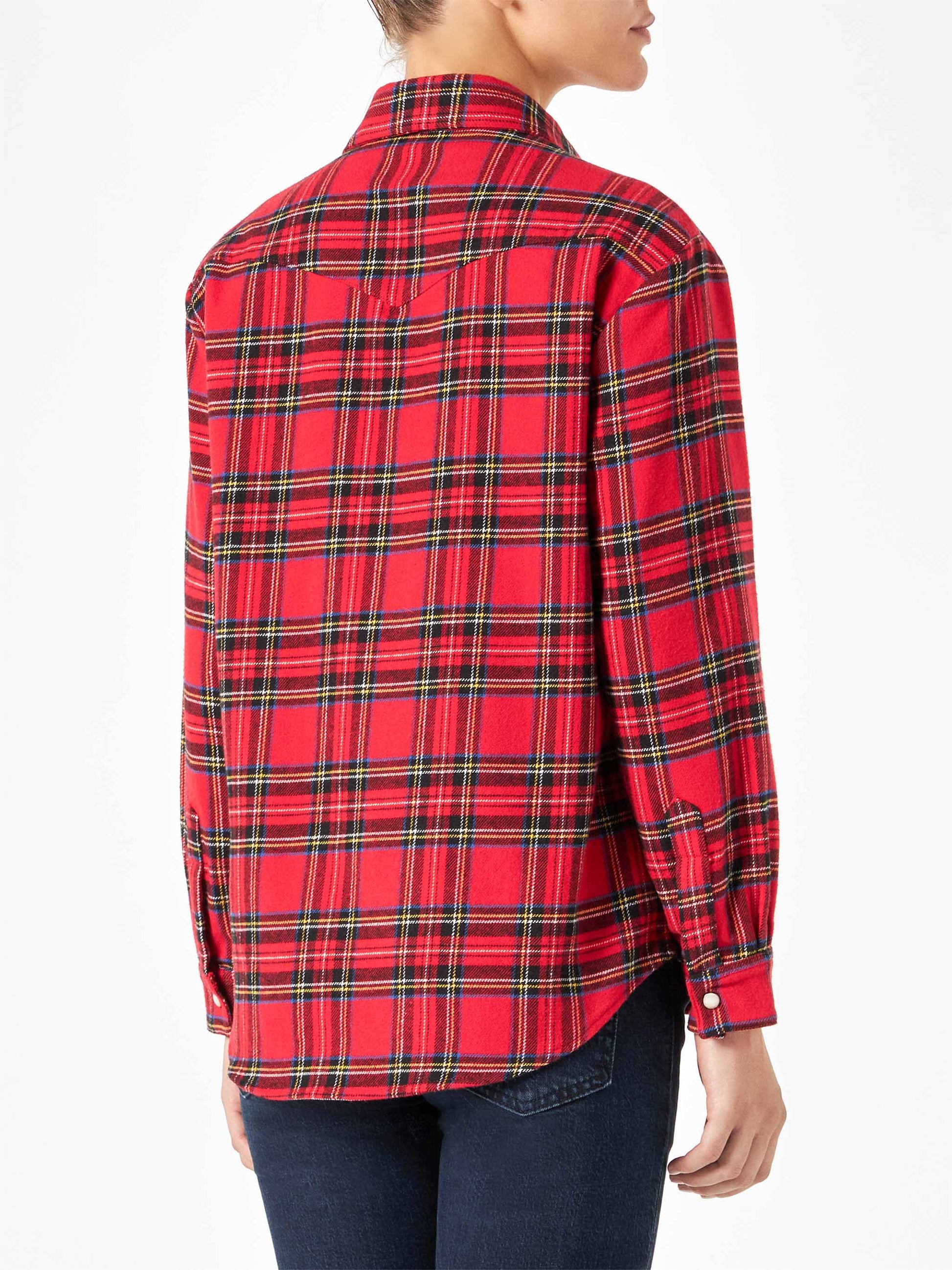 Woman long sleeves flannel shirt - MC2 Saint Barth
