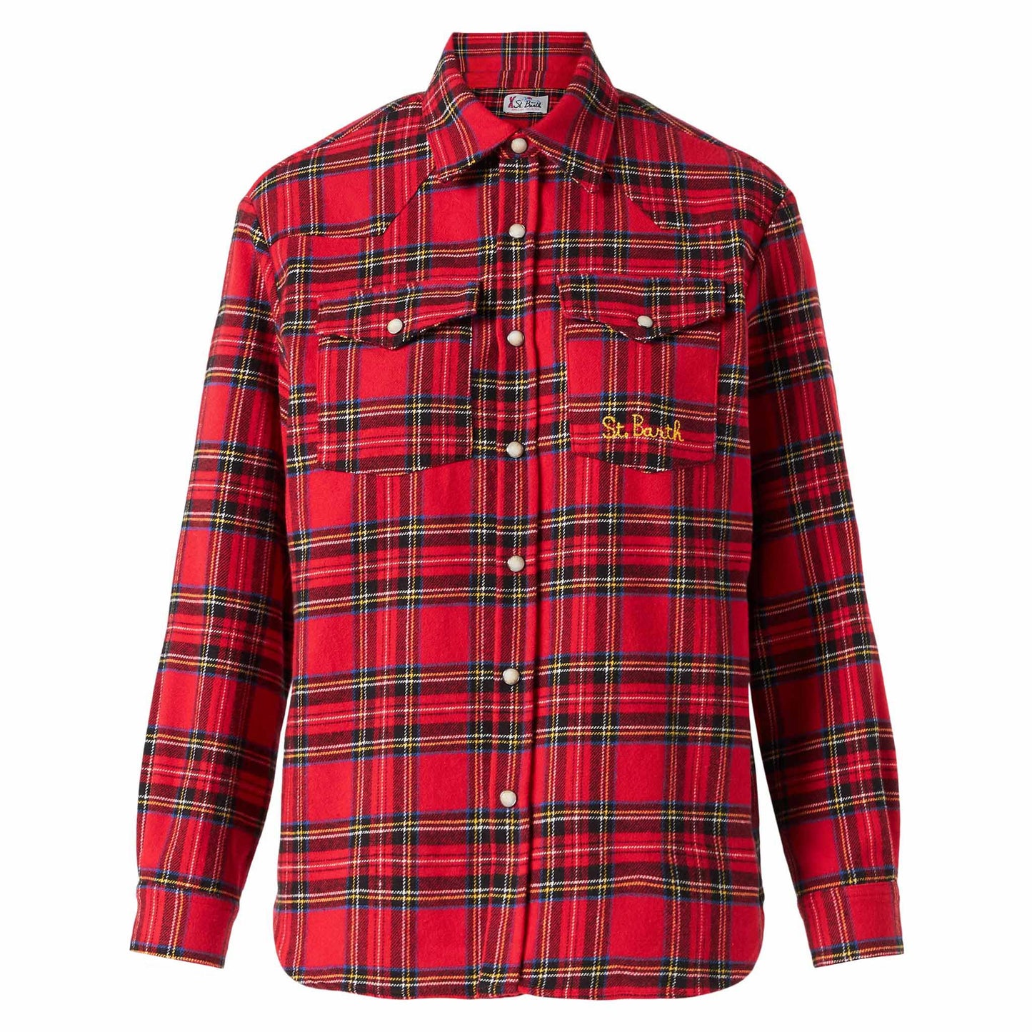 Woman long sleeves flannel shirt - MC2 Saint Barth