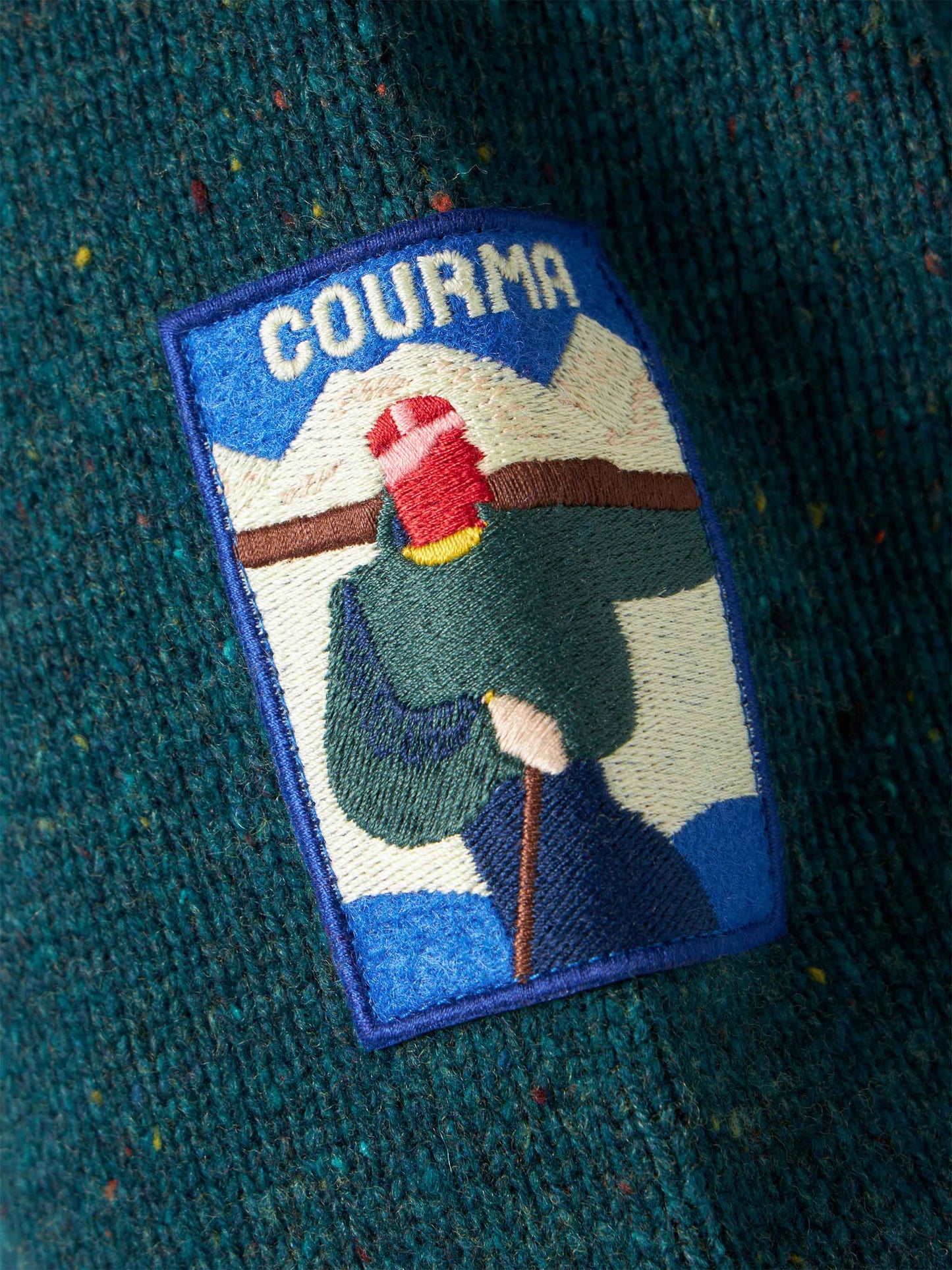 Maglione verde da uomo collo alto