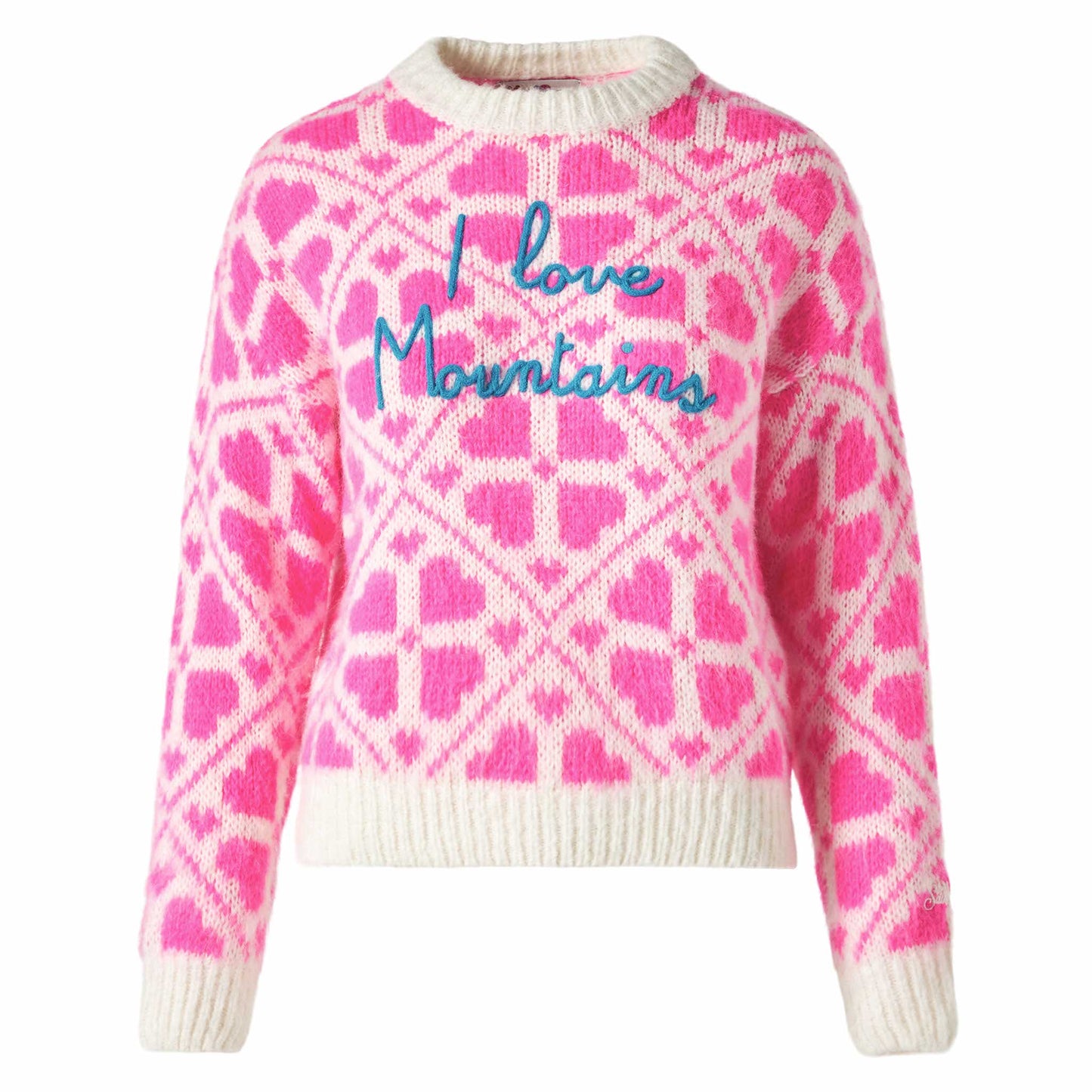 Woman brushed crewneck with lettering - MC2 Saint Barth