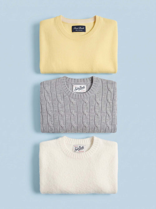 Men's Solid Color Crewneck Knits