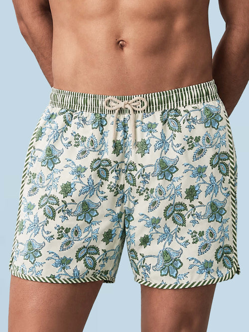 Men Floral Swim Shorts