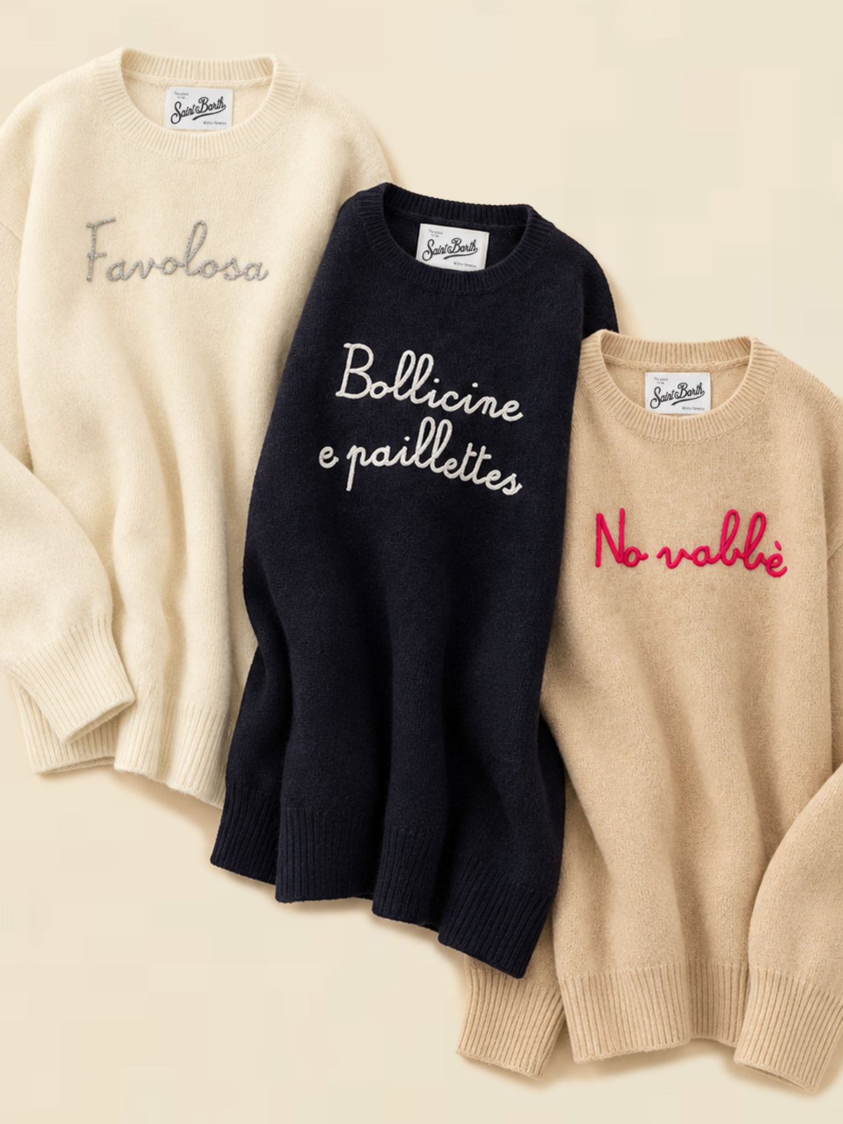 Women's Quotes Embroidered Knits