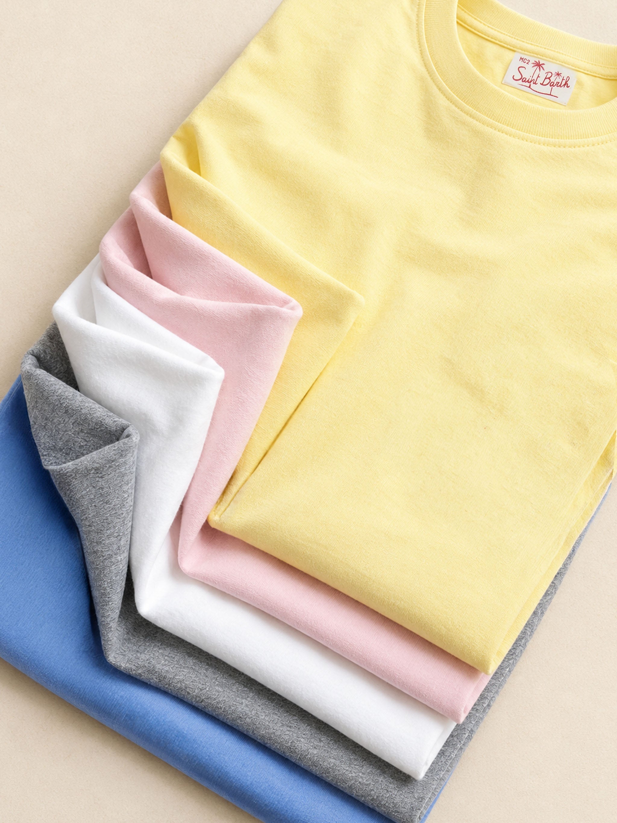 Man Solid Color T-shirts – MC2 Saint Barth